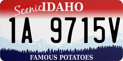 ID license plate 1A9715V