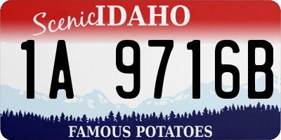ID license plate 1A9716B