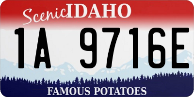 ID license plate 1A9716E