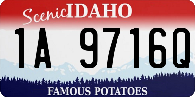 ID license plate 1A9716Q