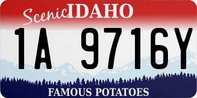 ID license plate 1A9716Y