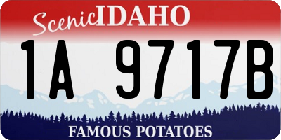 ID license plate 1A9717B