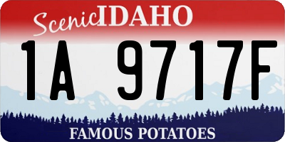 ID license plate 1A9717F
