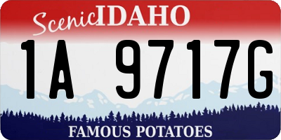 ID license plate 1A9717G