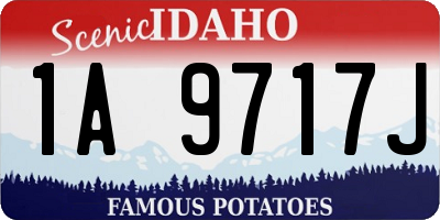 ID license plate 1A9717J