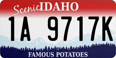 ID license plate 1A9717K
