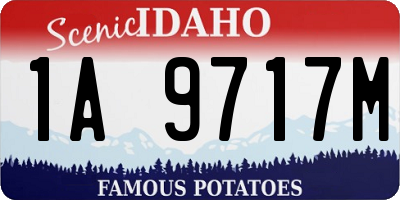 ID license plate 1A9717M
