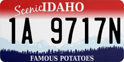 ID license plate 1A9717N