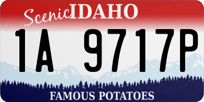 ID license plate 1A9717P