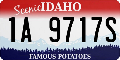 ID license plate 1A9717S