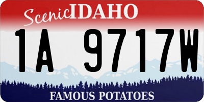 ID license plate 1A9717W