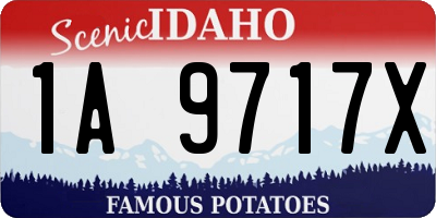 ID license plate 1A9717X