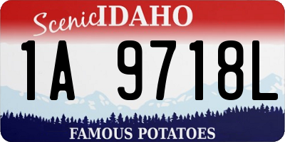 ID license plate 1A9718L