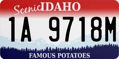 ID license plate 1A9718M