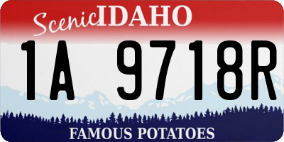 ID license plate 1A9718R