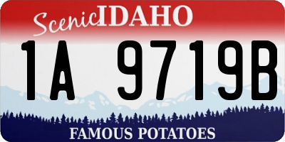 ID license plate 1A9719B