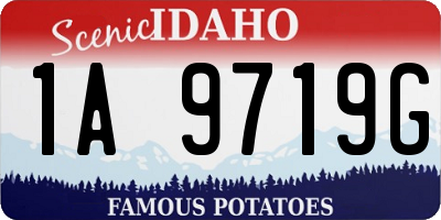 ID license plate 1A9719G