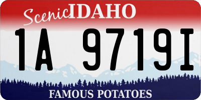 ID license plate 1A9719I
