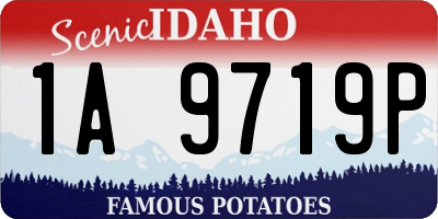 ID license plate 1A9719P