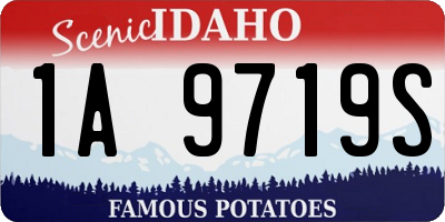 ID license plate 1A9719S