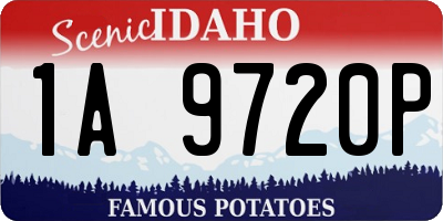 ID license plate 1A9720P