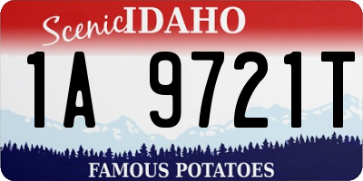 ID license plate 1A9721T