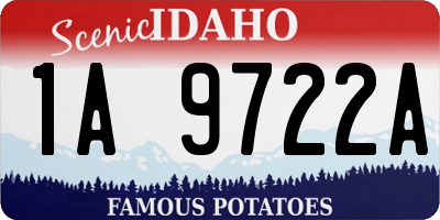 ID license plate 1A9722A