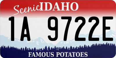 ID license plate 1A9722E