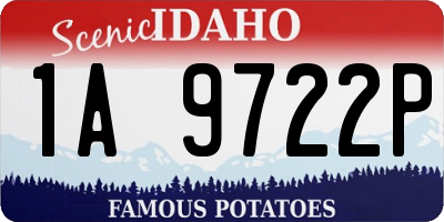 ID license plate 1A9722P