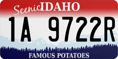 ID license plate 1A9722R