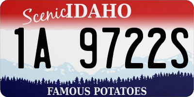 ID license plate 1A9722S