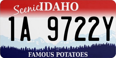 ID license plate 1A9722Y