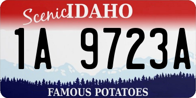 ID license plate 1A9723A