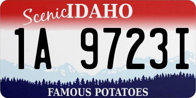 ID license plate 1A9723I