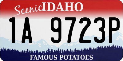 ID license plate 1A9723P