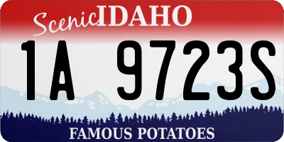 ID license plate 1A9723S