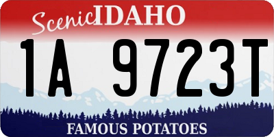 ID license plate 1A9723T