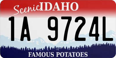 ID license plate 1A9724L