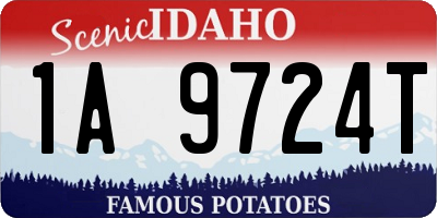 ID license plate 1A9724T
