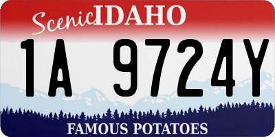 ID license plate 1A9724Y