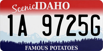ID license plate 1A9725G