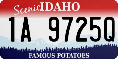 ID license plate 1A9725Q