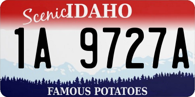 ID license plate 1A9727A
