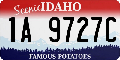 ID license plate 1A9727C