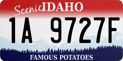 ID license plate 1A9727F