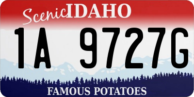 ID license plate 1A9727G