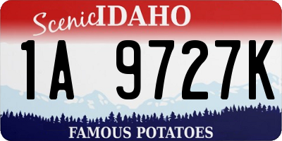 ID license plate 1A9727K