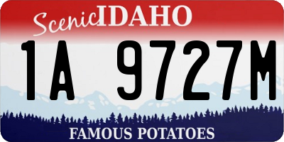 ID license plate 1A9727M