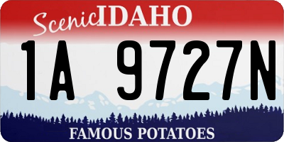 ID license plate 1A9727N