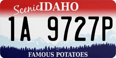 ID license plate 1A9727P